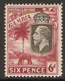 Gambia 1922 6d Claret. SG131a.