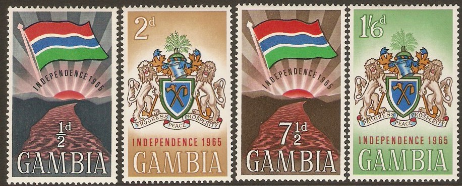 Gambia 1965 Independence Set. SG211-SG214.