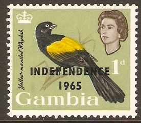 Gambia 1965 1d Independence Series. SG216