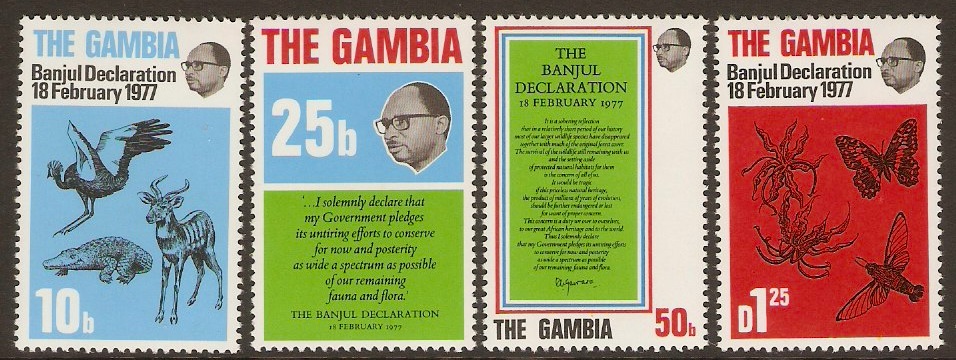 Gambia 1977 Banjul Declaration Set. SG384-SG387.