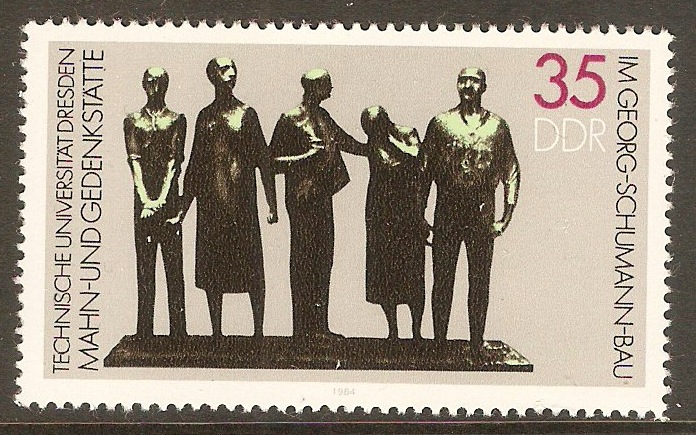 East Germany 1984 35pf Resistance Memorial stamp. SGE2608.