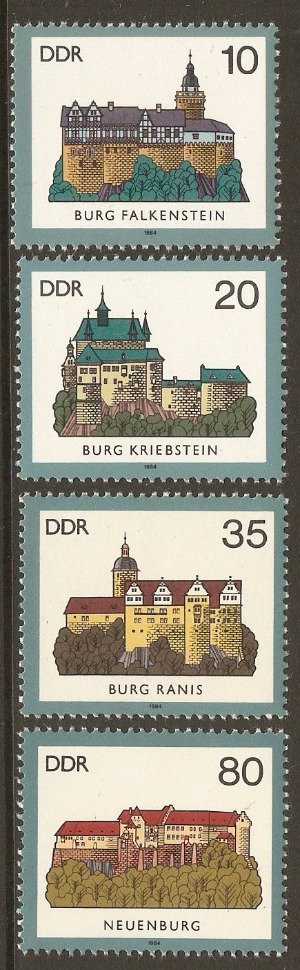 East Germany 1984 Castles (1st. Series) set. SGE2622-SGE2625.