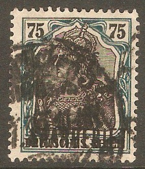 Saar 1920 75pf Black and blue-green. SG45.