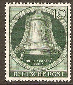 West Berlin 1951 10pf Freedom Bell Stamp. SGB76.