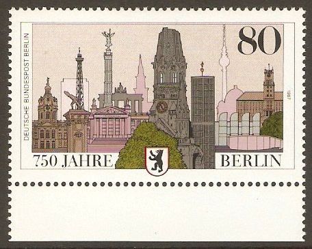 West Berlin 1987 80pf Berlin Anniversary Stamp. SGB760.