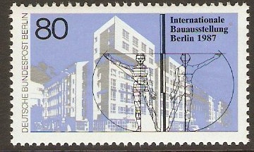 West Berlin 1987 80pf Building Exhibition Stamp. SGB770.