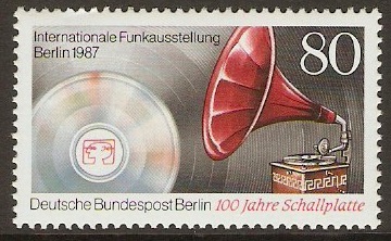West Berlin 1987 80pf Broadcasting Exhibition Stamp. SGB772.