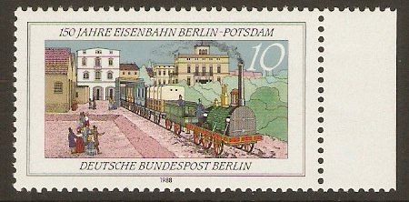 West Berlin 1988 10pf Potsdam Railway Stamp. SGB810.