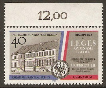 West Berlin 1989 40pf Berlin Lycee Francais Stamp. SGB829.