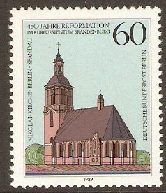 West Berlin 1989 60pf Reformation Anniversary Stamp. SGB830.