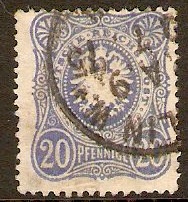 Germany 1875 20pf Ultramarine. SG34a.