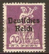 Germany 1920 20pf Purple. SG120.