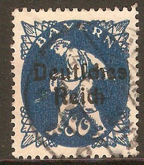 Germany 1920 80pf Deep blue. SG126.