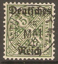 Germany 1920 5pf Wurttemberg Official series. SGO160.