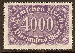 Germany 1922 4000m Violet. SG244.