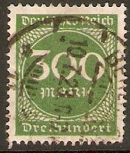 Germany 1923 300m Large Numerals series. SG263.