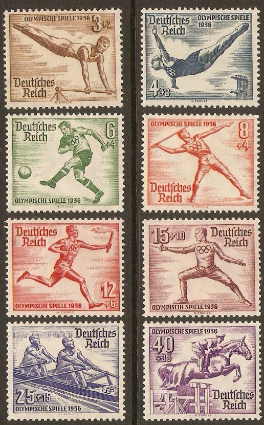 Germany 1936 Olympic Games Set. SG606-SG613.