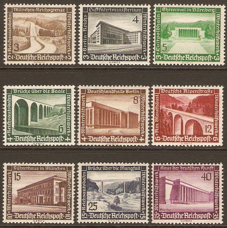 Germany 1936 Winter Relief Set. SG623-SG631.