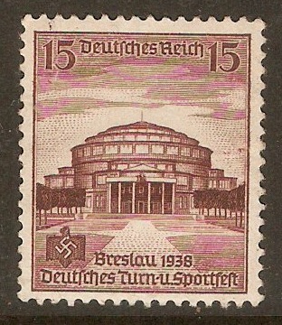 Germany 1938 15pf Centenary Hall. SG656.
