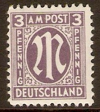 Germany 1945 3pf Violet. SGA17b.