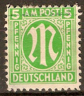 Germany 1945 5pf Emerald-green. SGA19.