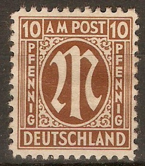Germany 1945 10pf Chocolate. SGA22.