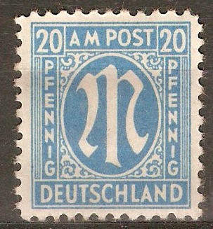 Germany 1945 20pf Light blue. SGA26.