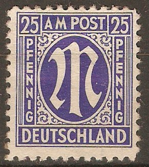 Germany 1945 25pf Blue. SGA28.