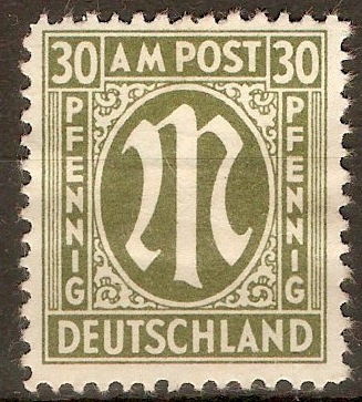 Germany 1945 30pf Olive. SGA29.