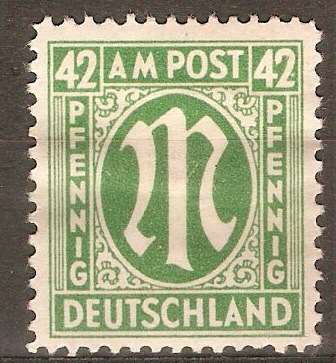 Germany 1945 42pf Green. SGA31b.