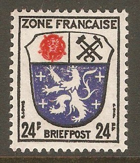 French Zone 1945 24pf Arms series. SGF9.