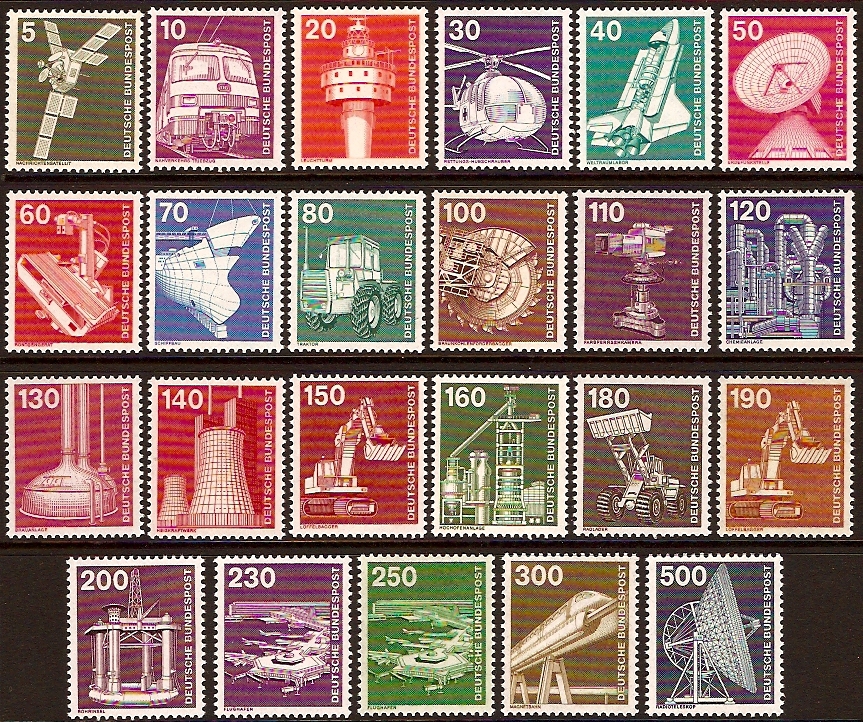 Germany 1975 Industry & Technology Set. SG1739-SG1755.