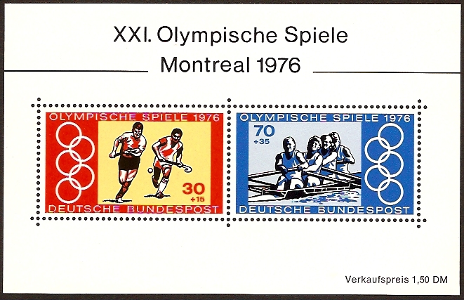 Germany 1976 Olympic Games Sheet. SGMS1781.