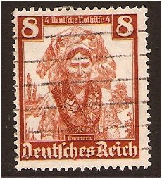 Germany 1935 8pf.+4pf. Brown. SG589.
