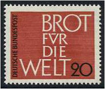 Germany 1962 Freedom from Hunger Stamp. SG1303.