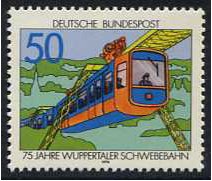 Germany 1976 Wuppertal Monorailway Stamp. SG1774.