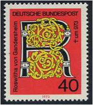 Germany 1973 Roswitha von Gandersheim Stamp. SG1663.