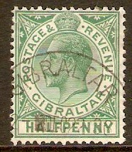 Gibraltar 1921 d Green. SG89.