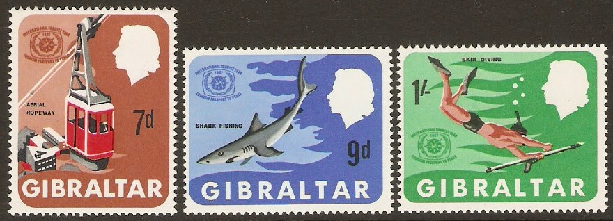 Gibraltar 1967 Int. Tourist Year Set. SG214-SG216.