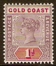 Gold Coast 1898 1d Dull mauve and rose. SG27.