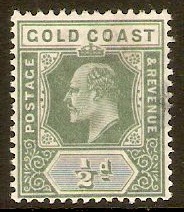 Gold Coast 1907 d Dull green. SG59.
