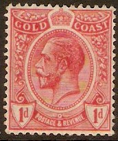 Gold Coast 1913 1d Red. SG72.