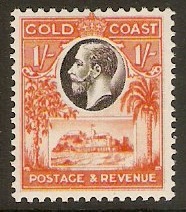Gold Coast 1928 1s Black and red-orange. SG110.