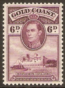 Gold Coast 1938 6d Purple. SG126.