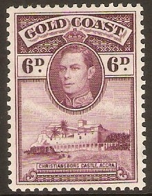 Gold Coast 1938 6d Purple. SG126a.