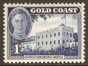 Gold Coast 1948 1d Blue. SG136.