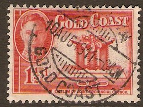 Gold Coast 1948 1d. Scarlet. SG137.