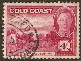 Gold Coast 1948 4d. Magenta. SG141.