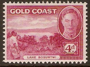 Gold Coast 1948 4d Magenta. SG141.