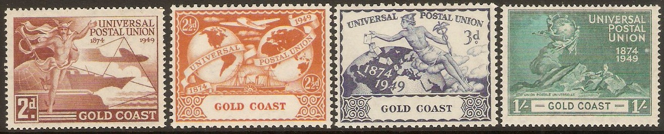 Gold Coast 1949 UPU 75th Anniversary Set. SG149-SG152.